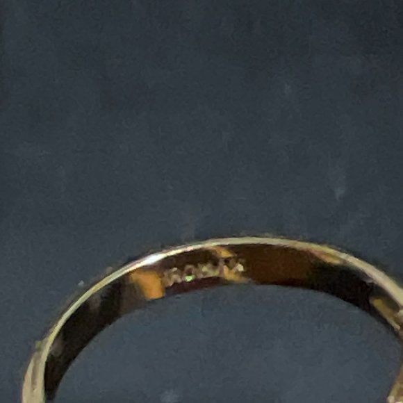 Vintage Roman Gold Tone, Pink Marque And Clear Rhinestone Statement Ring (R286) - Picture 5 of 5